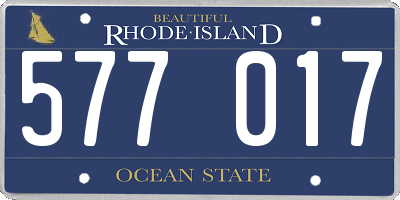 RI license plate 577017