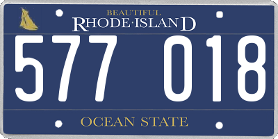 RI license plate 577018