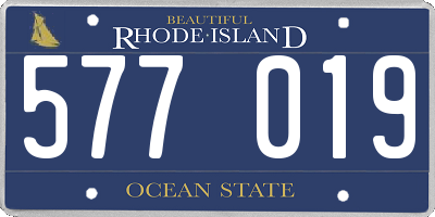 RI license plate 577019