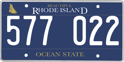 RI license plate 577022