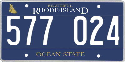 RI license plate 577024