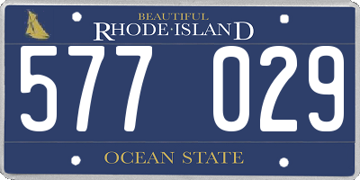 RI license plate 577029