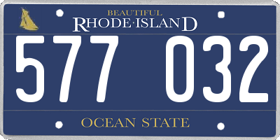 RI license plate 577032