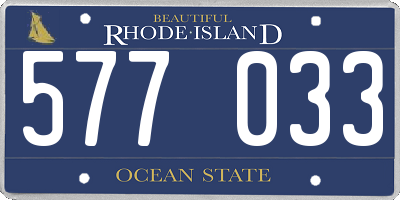 RI license plate 577033