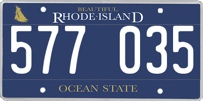 RI license plate 577035