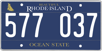 RI license plate 577037