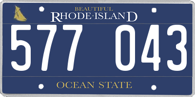 RI license plate 577043