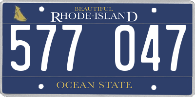RI license plate 577047