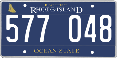 RI license plate 577048