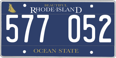 RI license plate 577052