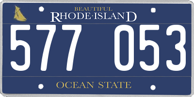RI license plate 577053