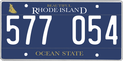 RI license plate 577054