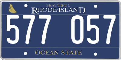 RI license plate 577057