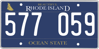 RI license plate 577059