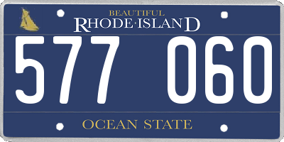 RI license plate 577060