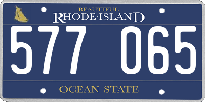 RI license plate 577065
