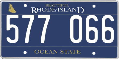 RI license plate 577066