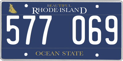RI license plate 577069