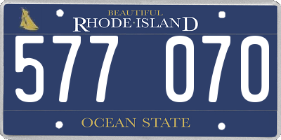 RI license plate 577070