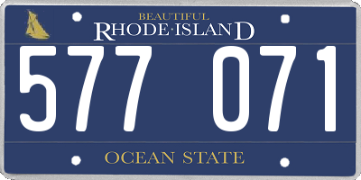 RI license plate 577071