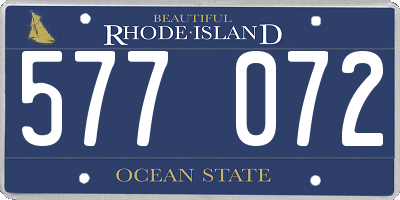 RI license plate 577072