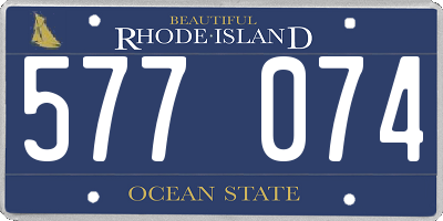 RI license plate 577074