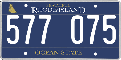 RI license plate 577075