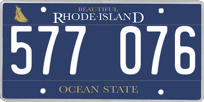 RI license plate 577076