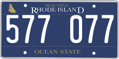 RI license plate 577077