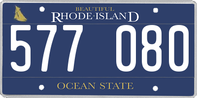 RI license plate 577080