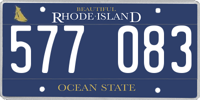RI license plate 577083