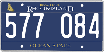 RI license plate 577084