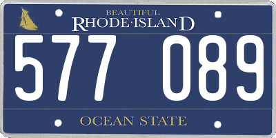 RI license plate 577089