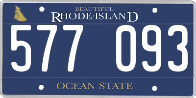 RI license plate 577093