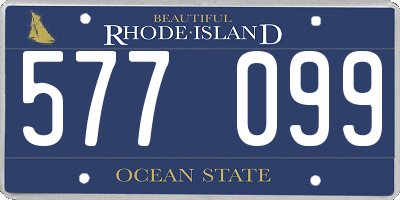 RI license plate 577099