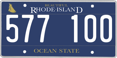 RI license plate 577100