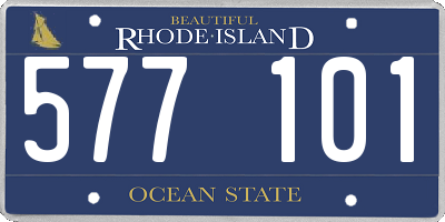 RI license plate 577101