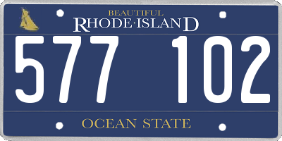 RI license plate 577102