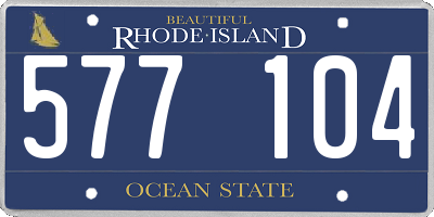 RI license plate 577104