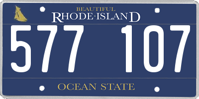RI license plate 577107