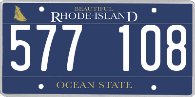 RI license plate 577108