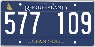 RI license plate 577109