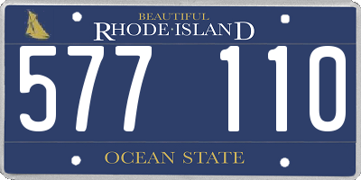 RI license plate 577110