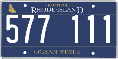RI license plate 577111