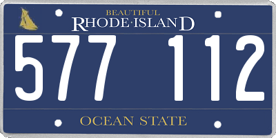 RI license plate 577112