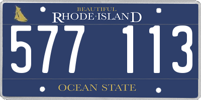 RI license plate 577113
