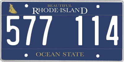 RI license plate 577114
