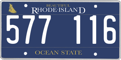 RI license plate 577116