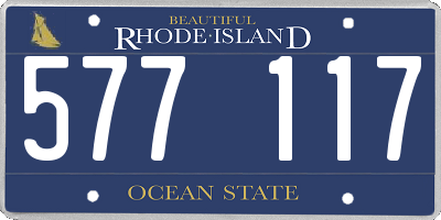 RI license plate 577117