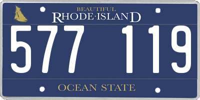 RI license plate 577119